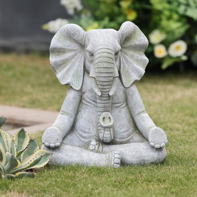 Lach Elephant Magnesium Oxide Garden Statue