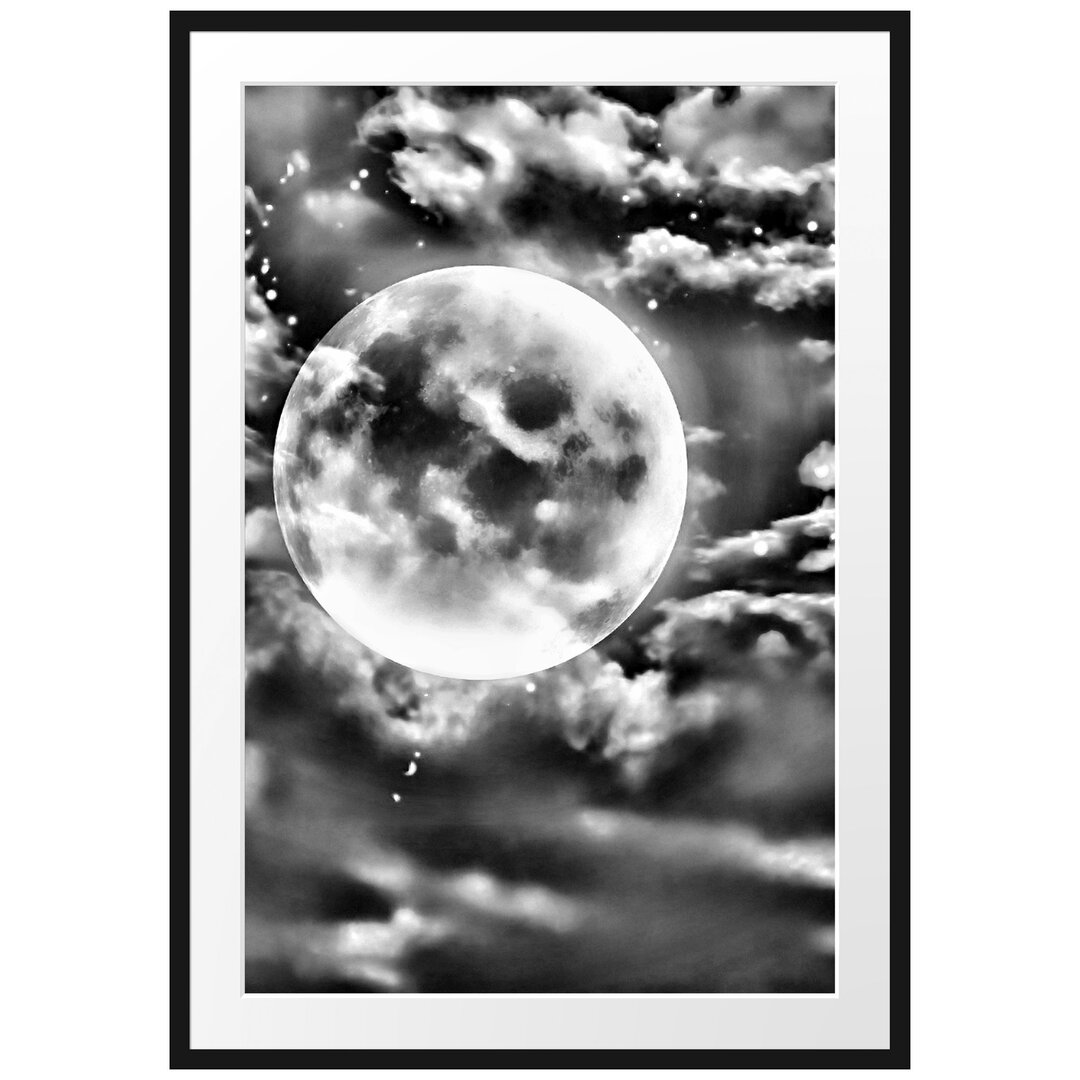 Gerahmtes Poster Vollmond