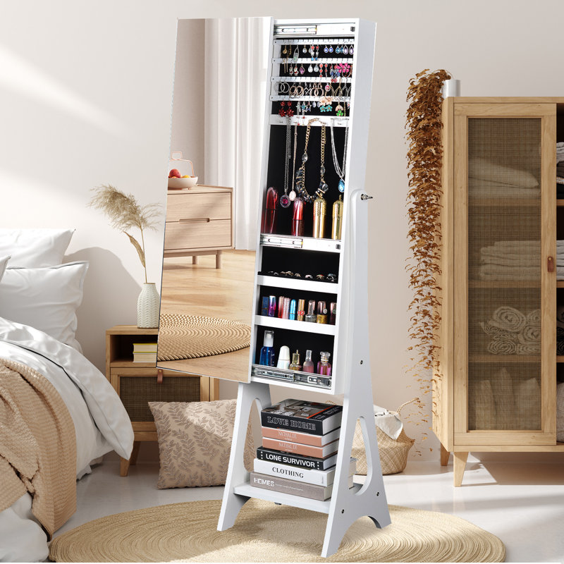 Armoire à bijoux avec miroir