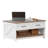 38" Multifunction Farmhouse Coffee Table Board Game Table with Removable Tabletop and Charging Station-1342376839