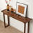 Black Walnut Color Solid Wood Rectangular Console Table-1990168295