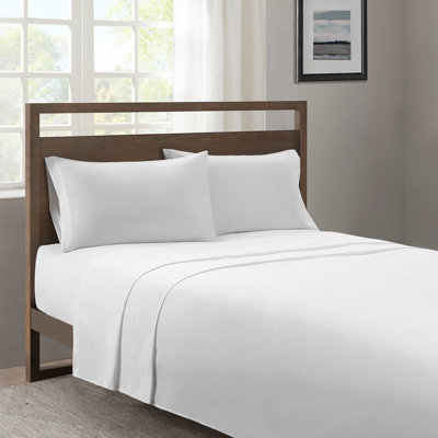 White 4pc Queen Microfiber Sheet Set