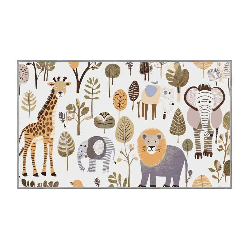 Tapis pour enfants East Urban Home, Rectangulaire 2 pi x 3 pi