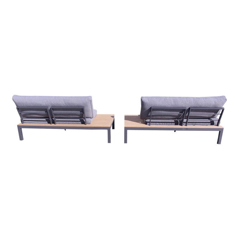 65'' Wide Aluminum Loveseat with Cushions