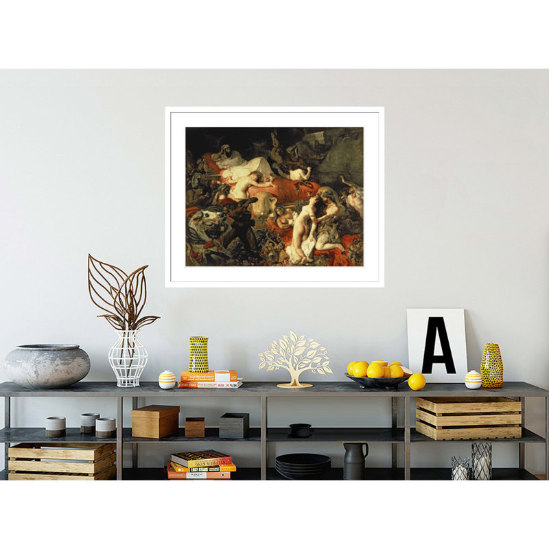 La mort de Sardanapale par Eugène Delacroix, impression giclée sur cadre, H 33,5 po x l 40,73 po