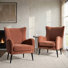 Fauteuil à oreilles transitionnel en chenille l 29,25 po Desilva