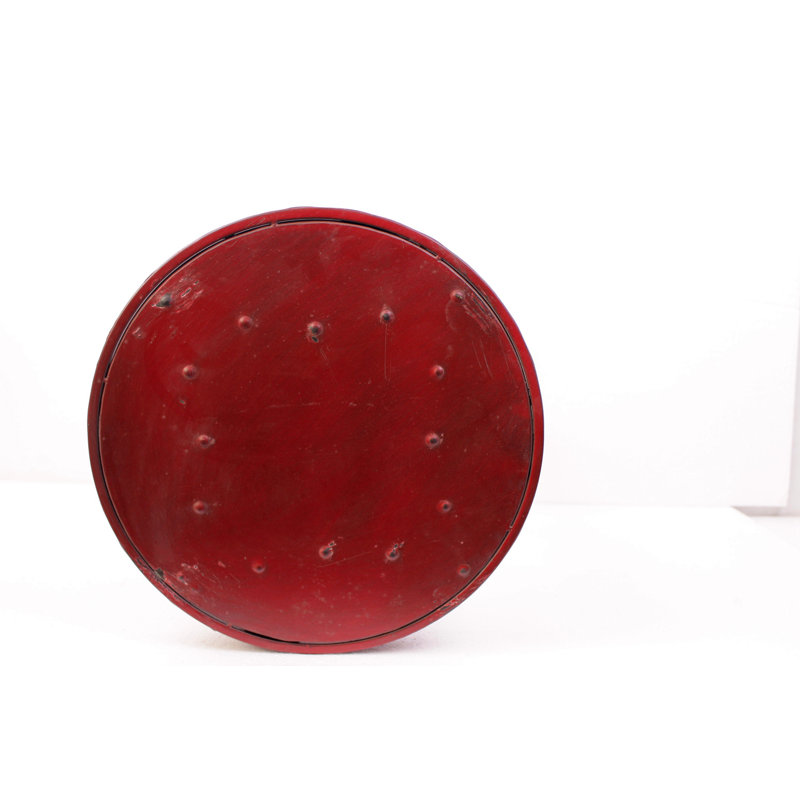 Ensemble de tabourets français 2 pièces Lamont, Vert / Rouge