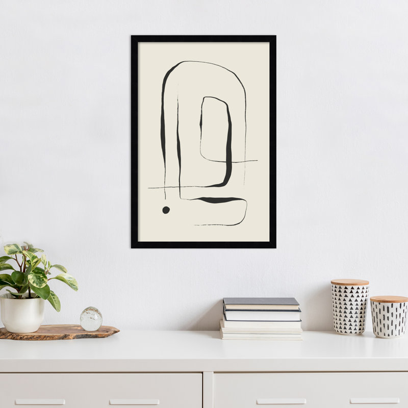 «Galya The Point No 2» par Treechild, impression sur bois encadrée, Noir, H 25 po x l 17 po