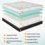  Structure de lit réglable avec matelas en mousse à mémoire de forme de 12 po, zéro gravité, massage, télécommande sans fil et contrôle des applications, orange coucher de soleil E3000-1581076408
