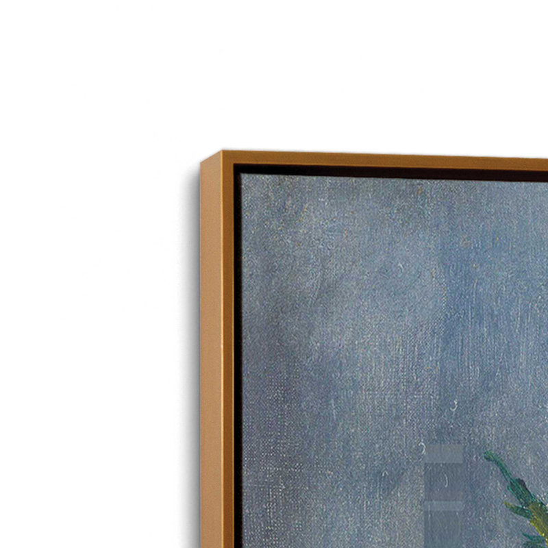 «Disrupted Floral» par Seven Trees Design, reproduction d'art, L 30 x H 40, Gold, Framed Canvas