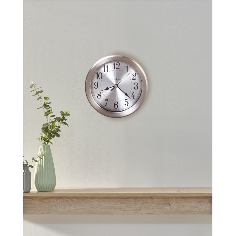 Pisces Brushed Nickel 8.5" Round Wall Clock