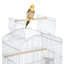 Color 35cm Steel Play Top Floor Bird Cage with Wheels-1508524455