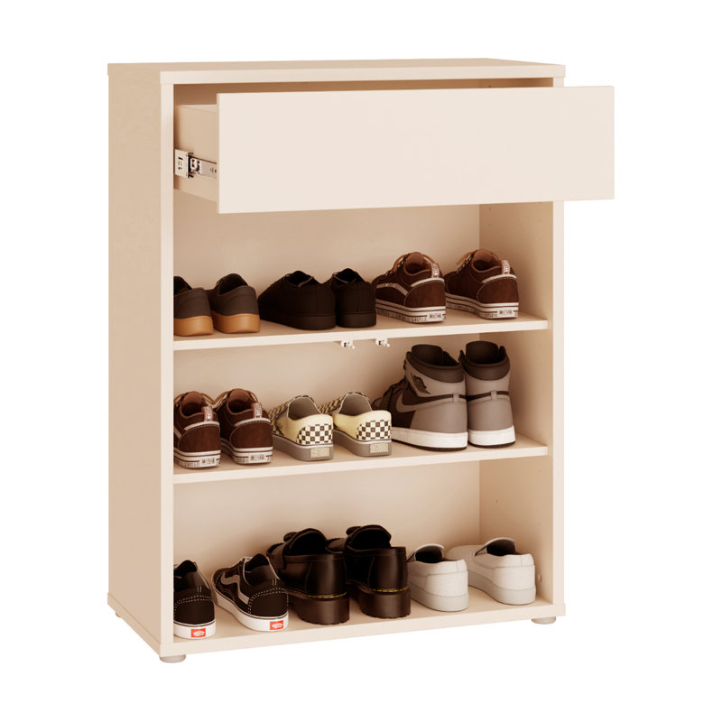 Saabir 9 Pair Shoe Storage Cabinet, White