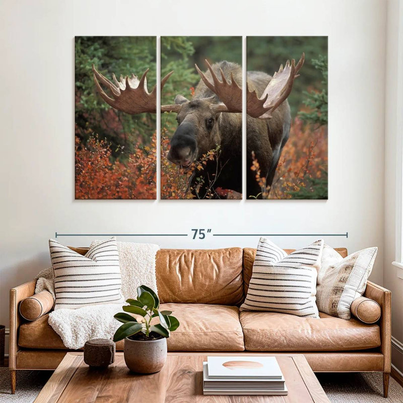 Moose Forest Meal, 42" H x 65" W