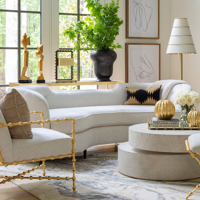 Ric Rac Tray-Gold W/Antique Mirror