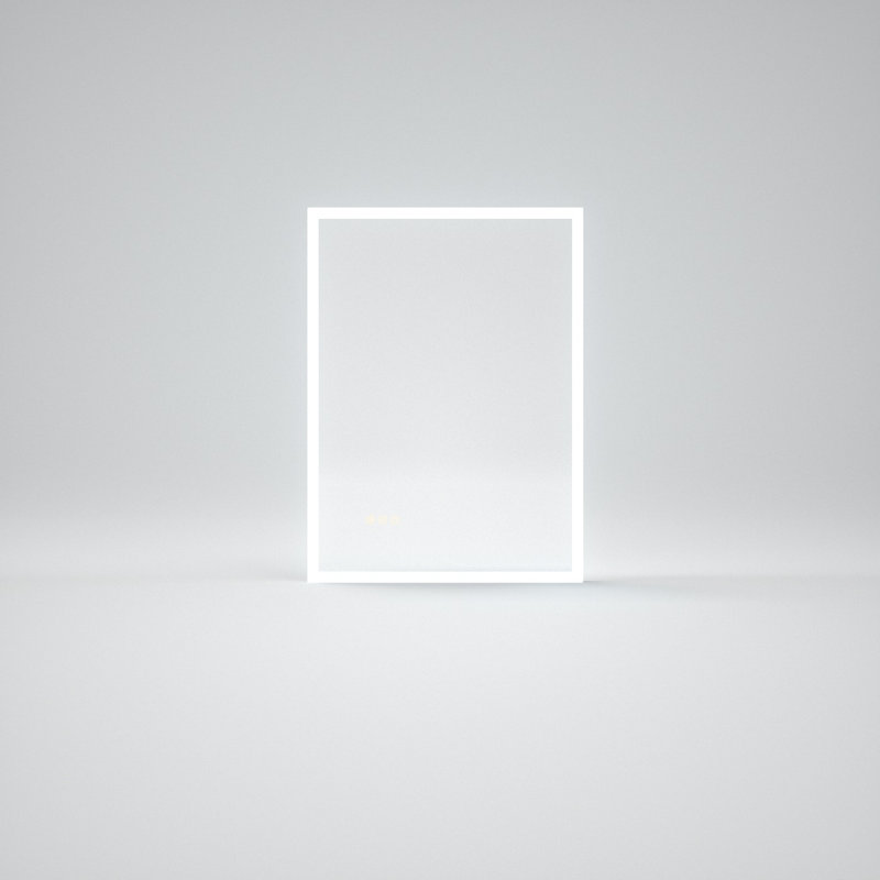 Shimmer 22 in. W x 30 in. H Rectangular Frameless Anti-Fog LED Dimmable Wall Bathroom Vanity Mirror in Polished Crystal