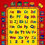 Tapis rouge/jaune à motif géométrique Philpot