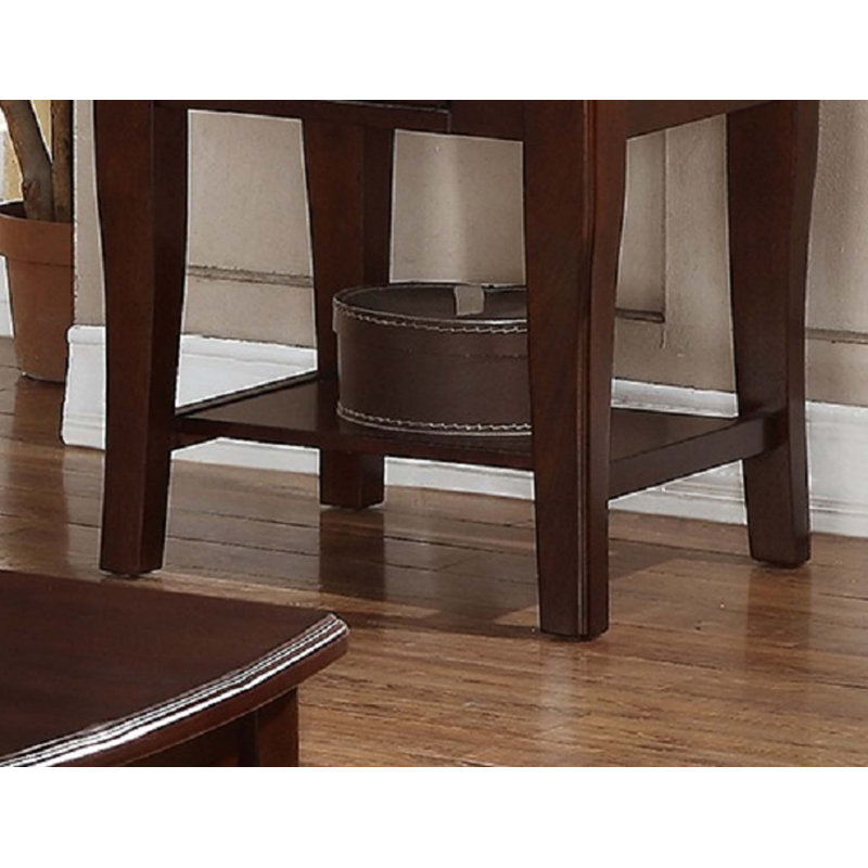 Table de bout moderne en bois brun 1 pièce