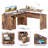 Swapan 56'' Lift Top L-Shaped Desk with Drawers and Power Outlets, Executive Desk-1943343506