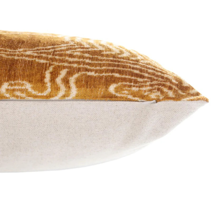 Coussin luxueux en velours de soie Ikat