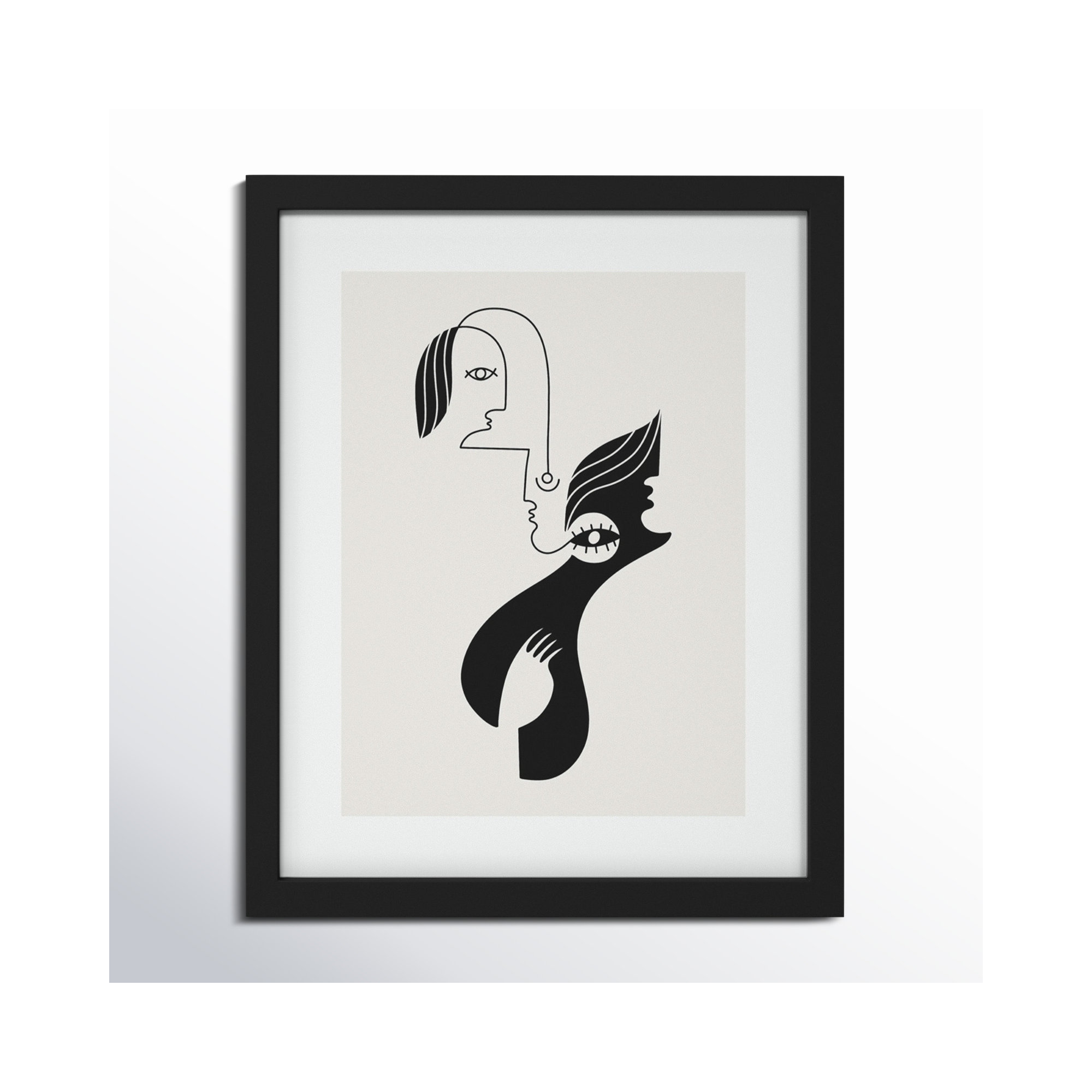 Past Life by Shatha Al Dafai, 21.38" H x 17.38" W x 0.875" D, Noir Black Framed
