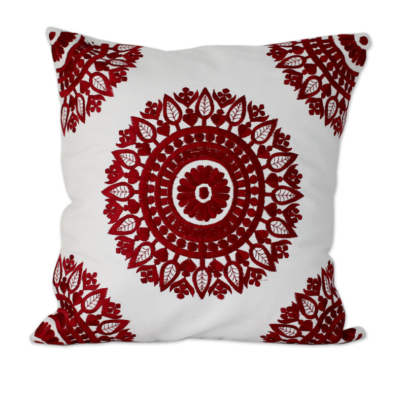 Housse de coussin en coton Ruby Mandalas