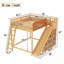 Grand lit mezzanine avec tête de lit tapissier et tablettes de rangement-903827567-902857647