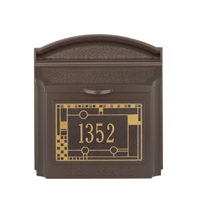 Paquet: Boîte aux lettres murale / avec plaque Frank Lloyd Wright Coonley à personnaliser