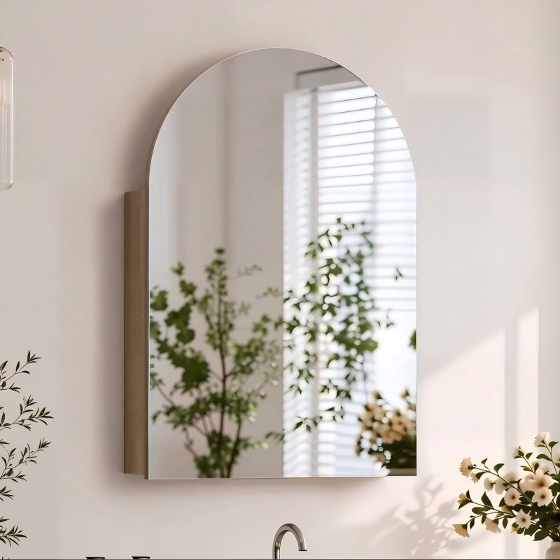 Armoire à pharmacie avec miroir Modern pré-assemblé, Nature