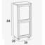Millwright Solid Wood Manual Lift Recycling Bin - 24L-43248136