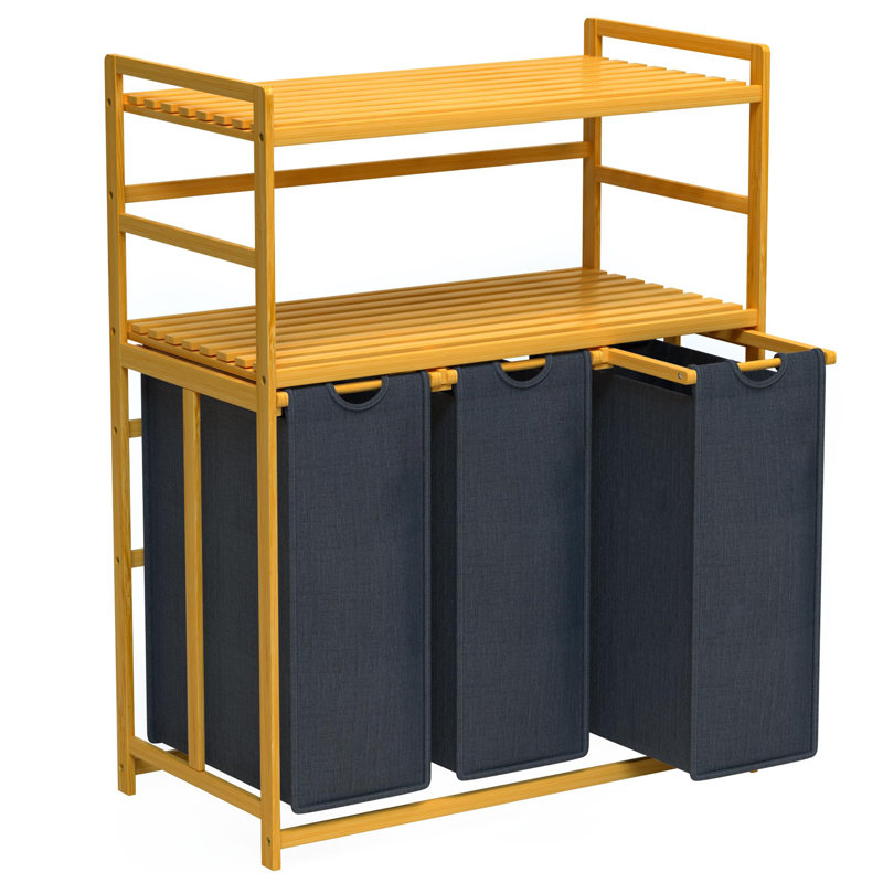 Laundry Sorter, Black/Brown