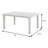 78" W Transitional Dining Table, Antique White/Gray