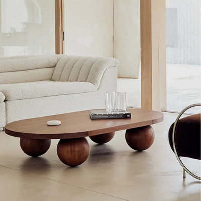 Table basse en bois massif de style français