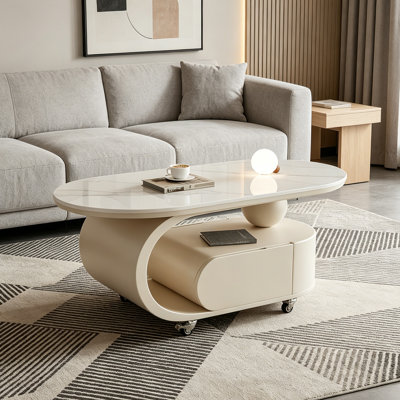 Table basse moderne de style crème