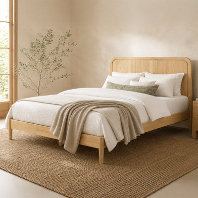 Brody Solid Wood Bed Frame King Natural