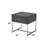 Gray Oak & Chrome Finish End Table