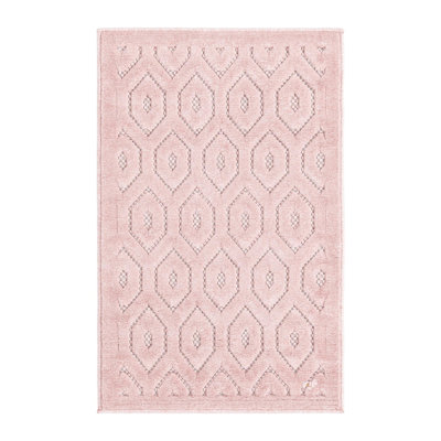Tapis intérieur / extérieur rose Hearon