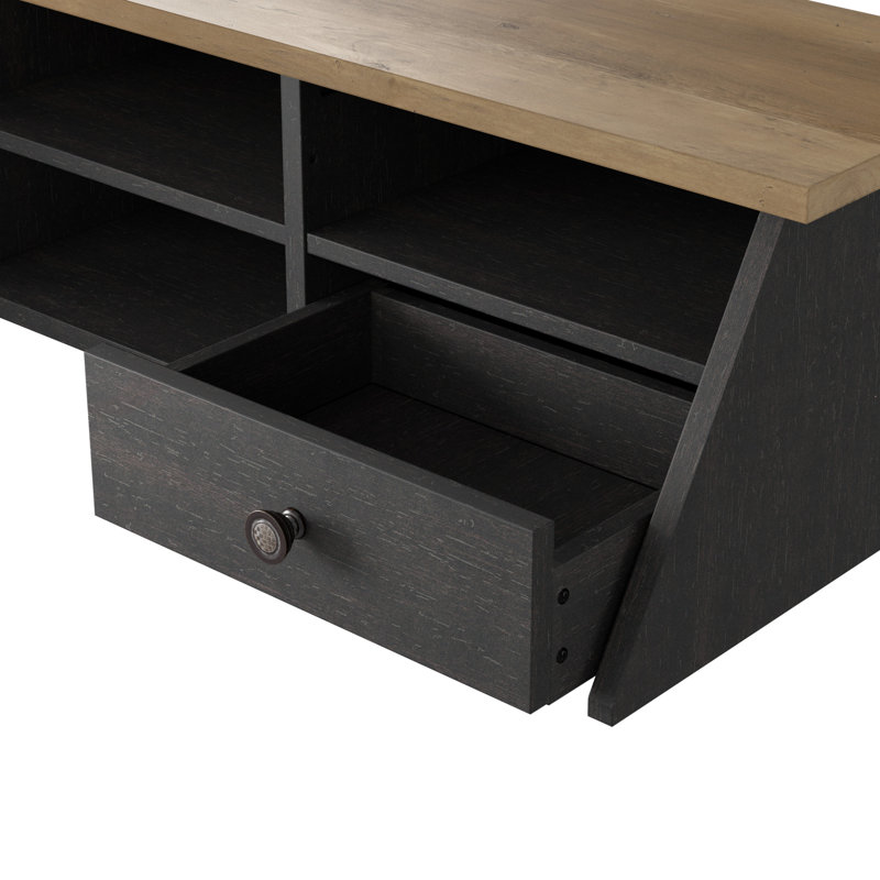 Organisateur de bureau Shelonda, Brun / noir