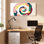 Abstrait spirale colorée sur toile tendue, ensemble de 1 reproduction