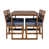 Blue Cushion/Brown Frame