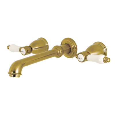 Kingston Brass Bel-Air Two-Handle 3-Hole Wall Mount Bathroom Faucet