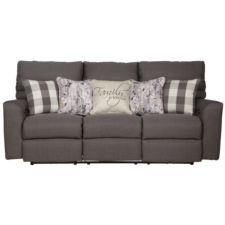 Ardele 86'' Upholstered Power Reclining Sofa with Power Adjustable Headrest