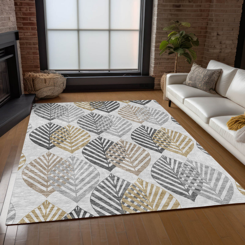  Tapis d'intérieur antidérapant Neysa, Rectangulaire 8 pi x 10 pi