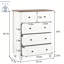 Commode 5 tiroirs, commode haute, commode de chambre H 36,7 po, rangement et armoire de rangement moderne, commode verticale pour chambre à coucher, garde-robe, couloir