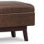 Repose-pieds capitonné rectangulaire Mid-Century avec détails capitonnés Owen-3482789