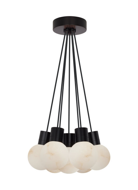 Mina LED Pendant, 152" H x 7.6" W x 14" D, Black, 7