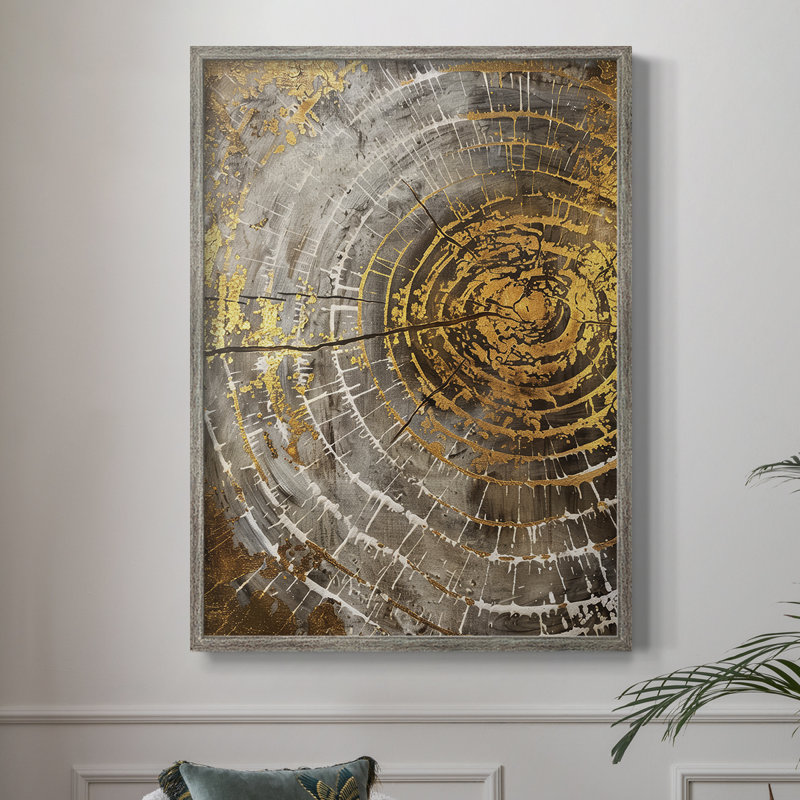 ABSTRACT Series Cxxxviii, reproduction encadrée - bois massif, H 15 po x l 12 po