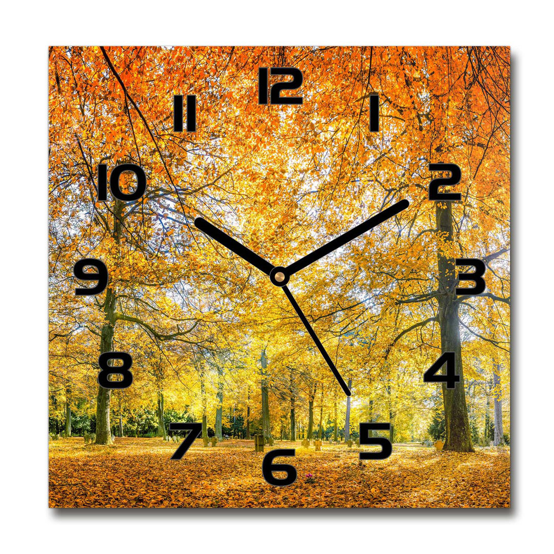 Analoge Wanduhr Joshua-Lee Autumn Forest 60 cm Geräuschlos