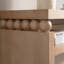 Console 59 pouces rustique moderne avec tablette ouverte et détails en perles - bois naturel