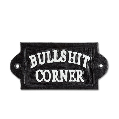 Enseigne de coin Bullshit